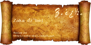 Zaka Ábel névjegykártya